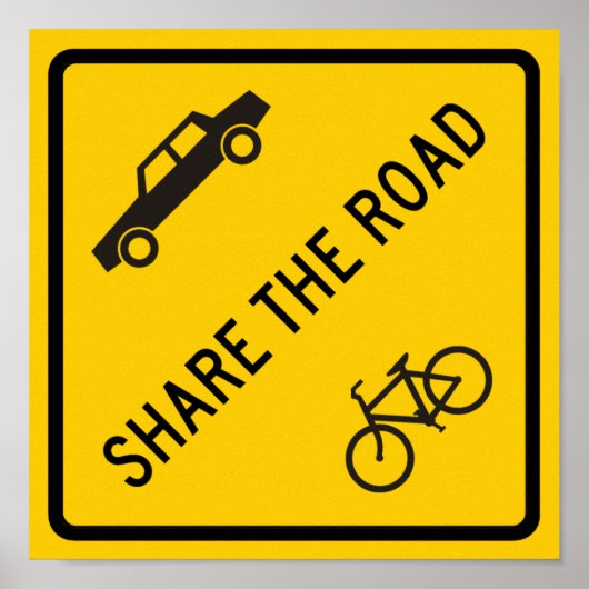 Poster Partager le panneau routier (Devant)