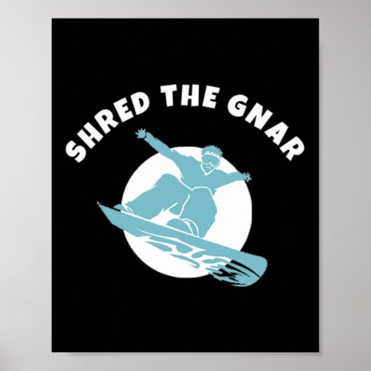 Poster Partager Le Snowboard Gnar (Devant)
