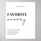 Poster Partager Mémoire préférée Mariage funérailles Anni (Devant)