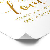 Poster Partagez l'amour | Calligraphie romantique - Faux (Coin)