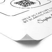 Poster Partagez l'amour code QR scannable photo mariage (Coin)