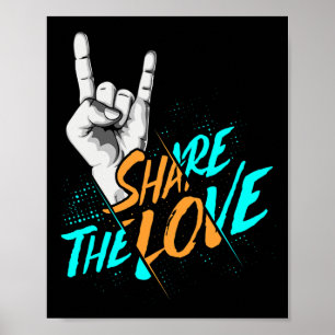 Poster Partagez l'amour Hommes Femmes Enfants Garçons Fil