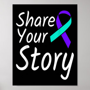 Poster Partagez votre histoire Prévention du suicide Ribb