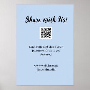Poster Partagez votre photo scannez le code QR ajoutez un