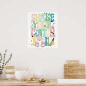 Poster partagez votre queue de coton, rétro, vintage (Cuisine)