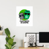 Poster Partenaires Dans Grime Funky Trash Pun (Bureau à domicile)