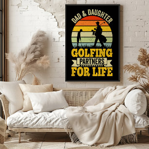 Poster Partenaires De Golf Papa & Fille Pour La Vie