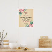 Poster "Partenaires de la vie" Certificat de Mariage d'am (Cuisine)