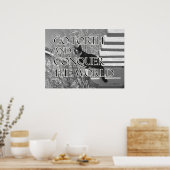 Poster Partez en avant et conquérir le chat motivationnel (Cuisine)