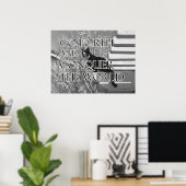Poster Partez en avant et conquérir le chat motivationnel (Bureau à domicile)