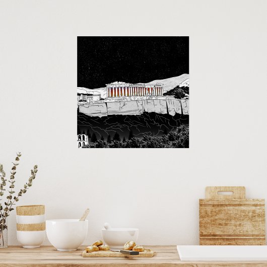 Poster Parthenon Athènes Grèce (Cuisine)