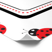 Poster Parti Anniversaire de enfant Cutest Little Ladybug (Coin)