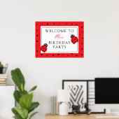 Poster Parti Anniversaire de enfant Cutest Little Ladybug (Bureau à domicile)