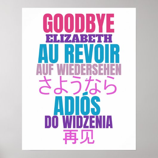 Poster Parti d'adieu moderne (Devant)
