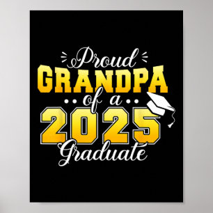 Poster Parti De Graduation Fière Grand-Père D'Un Cl De 20