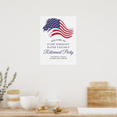 Poster Parti de la retraite patriotique américain Drapeau (Cuisine)