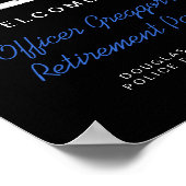 Poster Parti de retraite de la police de la Ligne Bleue M (Coin)