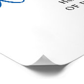 Poster Parti de retraite de la police - Ligne bleue mince (Coin)