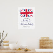 Poster Parti de retraite patriotique britannique du drape (Cuisine)