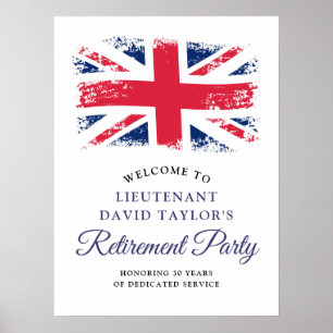 Poster Parti de retraite patriotique britannique du drape
