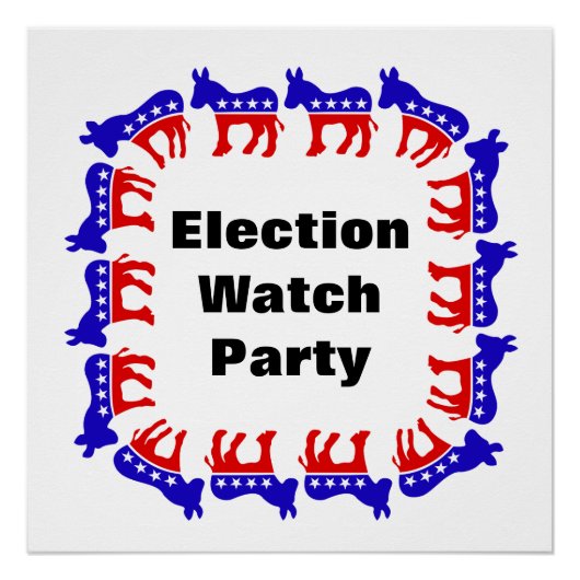 Poster Parti démocrate de surveillance des élections (Devant)
