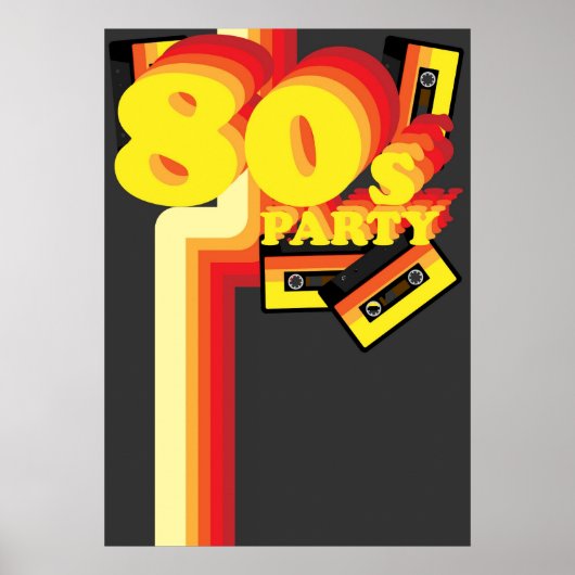 Poster Parti des années 80 (Devant)