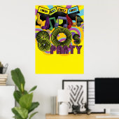 Poster Parti des années 80 (Bureau à domicile)