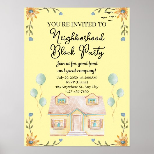 Poster Parti du bloc de quartier (Devant)