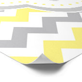 Poster Parti Eléphant Jaune et Gris Baby shower (Coin)