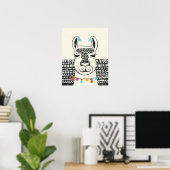 Poster Parti Llama - Portrait (Bureau à domicile)