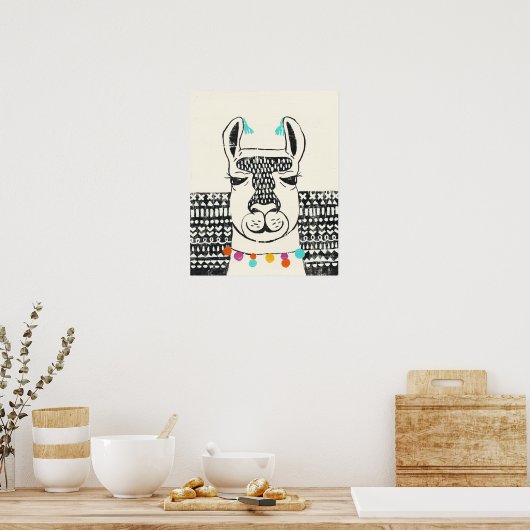 Poster Parti Llama - Portrait (Cuisine)
