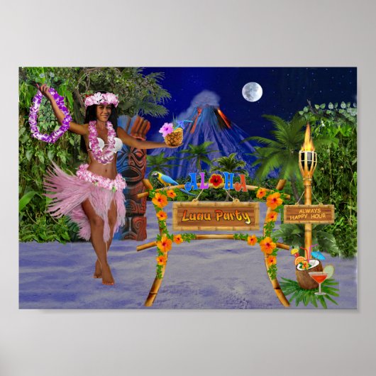 POSTER PARTI LUAU (Devant)