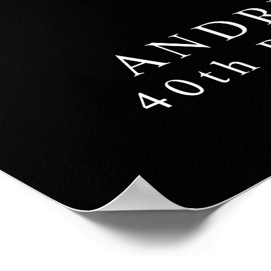 Poster Parti noir et blanc chic (Coin)