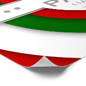 Poster parti PIZZA rétro (Coin)