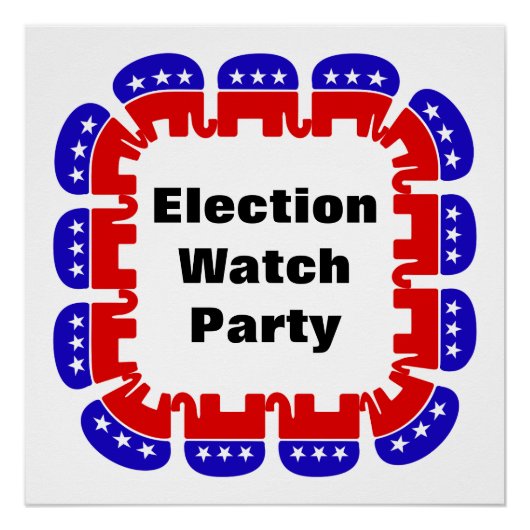 Poster Parti républicain de surveillance des élections (Devant)