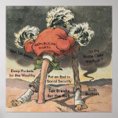 Poster Parti républicain tête dans le sable (Devant)