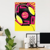 Poster Parti rétro (Bureau à domicile)