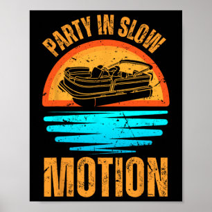 Poster Parti vintage En Mouvement Lent Drôle Ponton Capit