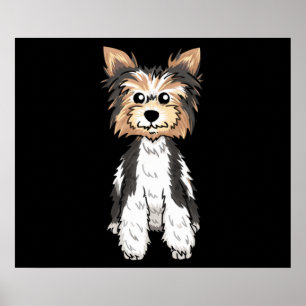 Poster Parti Yorkie Cute Art