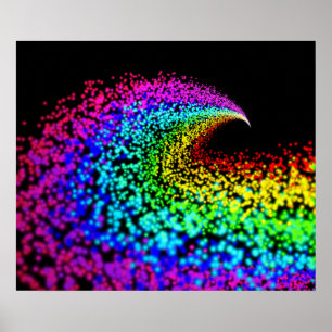 Poster Particules colorées