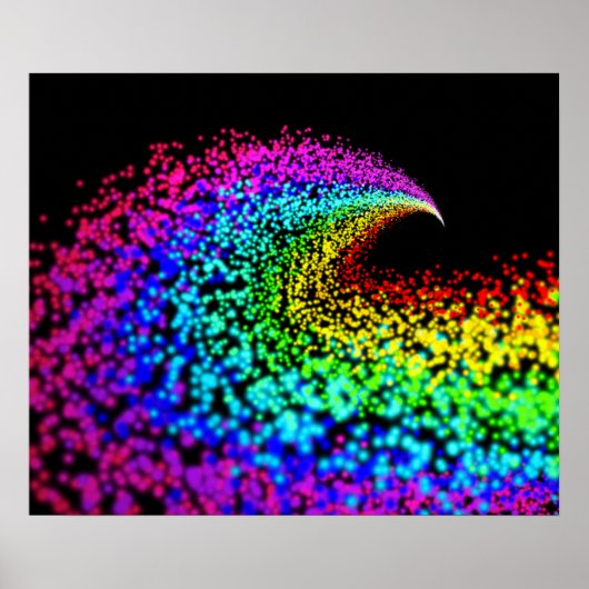 Poster Particules colorées (Devant)