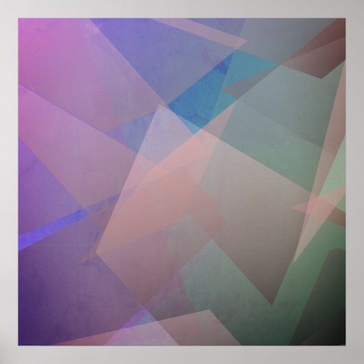 Poster Particules volantes Abstraites | Formes géométriqu (Devant)