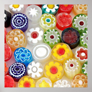 Poster Partie colorée de fleur. Grande copie d'art sur l