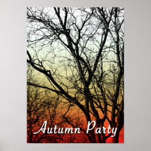 Poster partie d'automne : arbre de fantôme