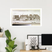 Poster Partie de la ville de Westminster, 1647 (gravure) (Bureau à domicile)