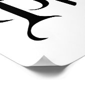 Poster Partie de l'affiche de précipitation (Coin)