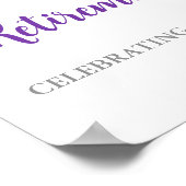 Poster Partie de retraite Silver Purple Personnalisée 12x (Coin)