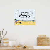 Poster Partie de retraite | Snoopy & Woodstock sur la pla (Cuisine)