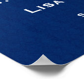 Poster Partie d'engagement Classique Bleu et Blanc A01 (Coin)
