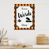 Poster partie halloween créer votre araignée sorcière éff (Cuisine)